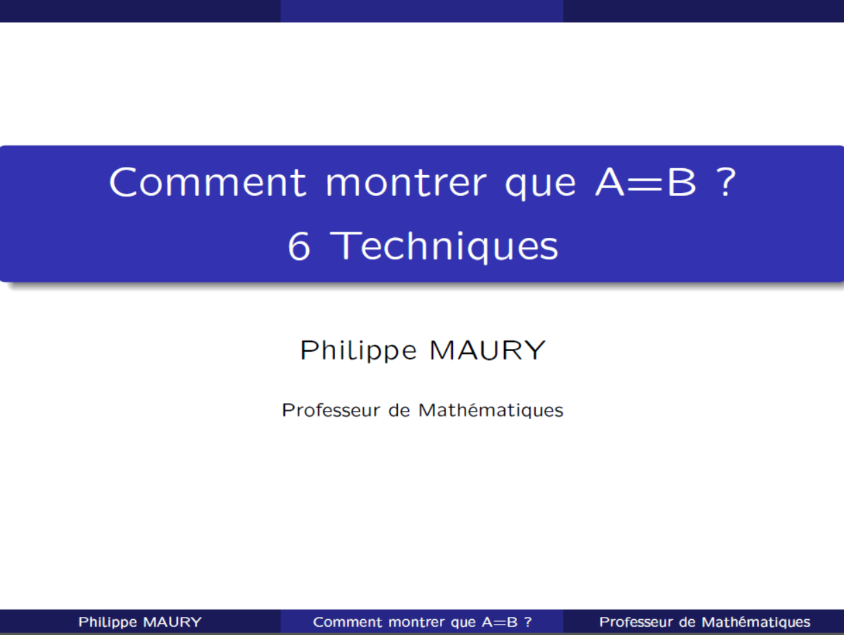 Comment Montrer Que A=B ? Découvrez 6 Techniques - Cours AB Carré